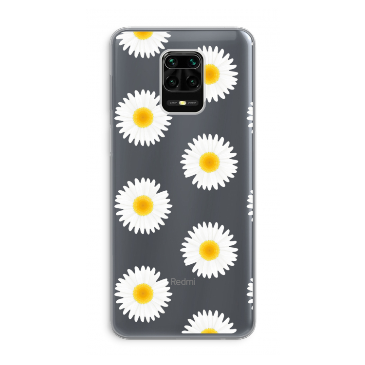 Margrietjes: Xiaomi Redmi Note 9 Pro Transparant Hoesje