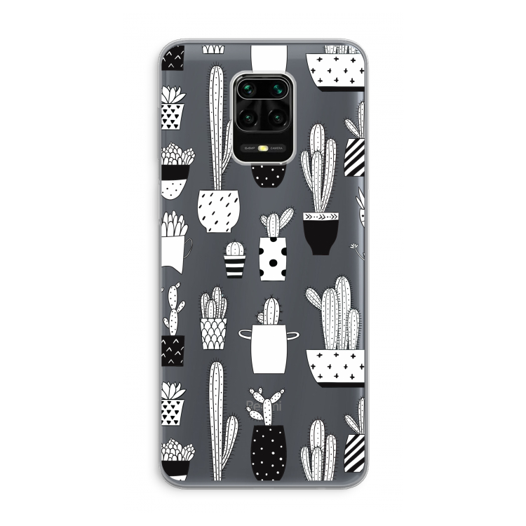 Cactusmotief: Xiaomi Redmi Note 9 Pro Transparant Hoesje