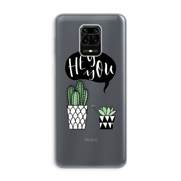 Hey you cactus: Xiaomi Redmi Note 9 Pro Transparant Hoesje