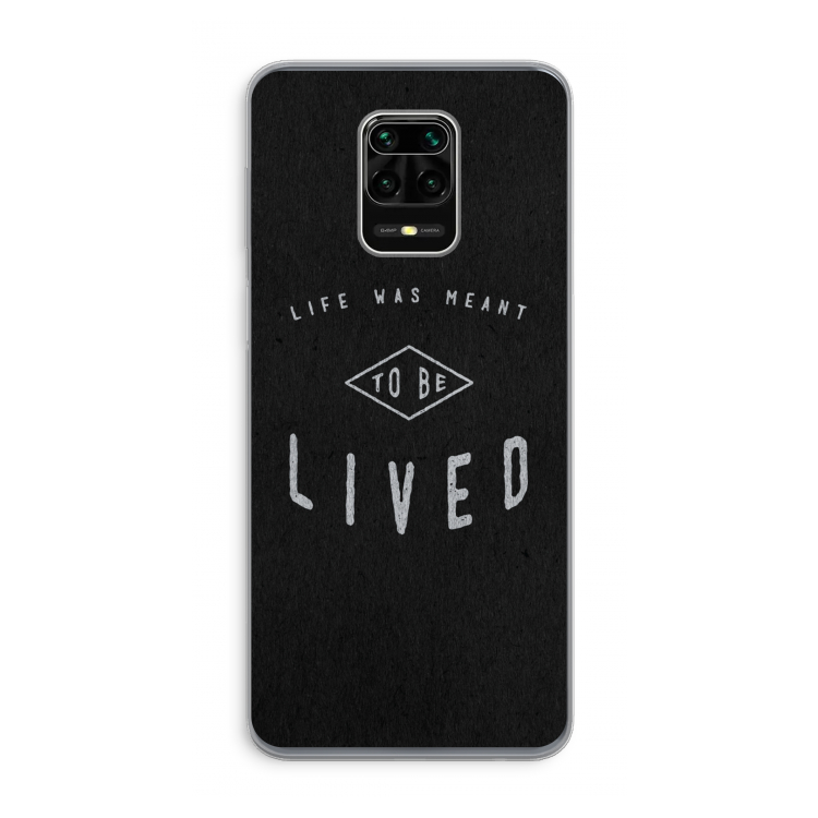 To be lived: Xiaomi Redmi Note 9 Pro Transparant Hoesje