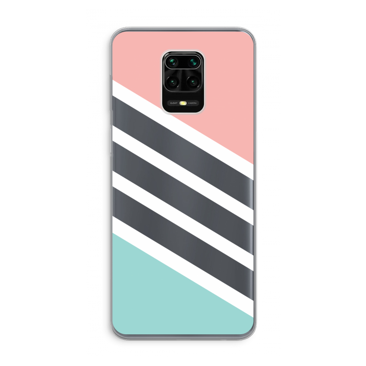 Strepen pastel: Xiaomi Redmi Note 9 Pro Transparant Hoesje