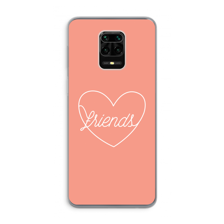 Friends heart: Xiaomi Redmi Note 9 Pro Transparant Hoesje