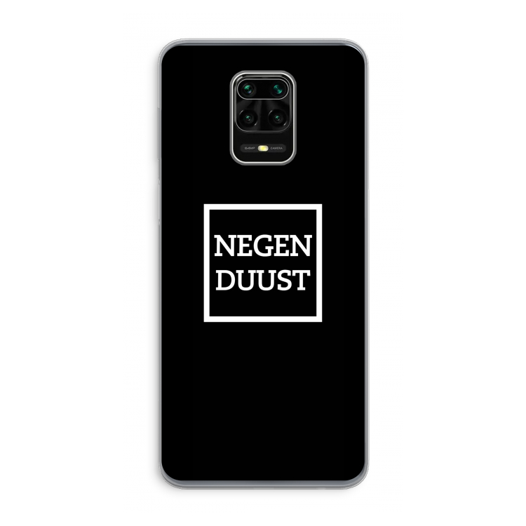 Negenduust black: Xiaomi Redmi Note 9 Pro Transparant Hoesje