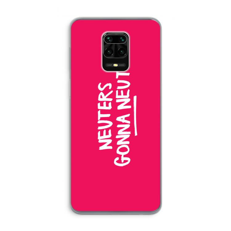 Neuters (roze): Xiaomi Redmi Note 9 Pro Transparant Hoesje