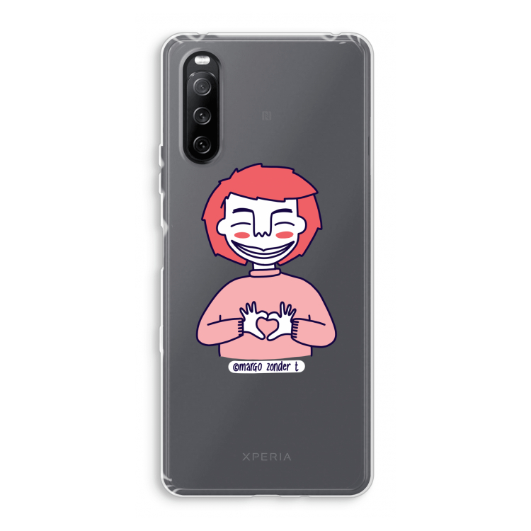 Hartje: Sony Xperia 10 III Transparant Hoesje