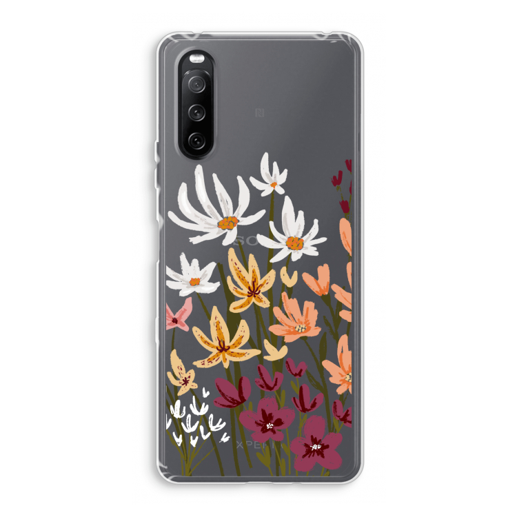 Painted wildflowers: Sony Xperia 10 III Transparant Hoesje