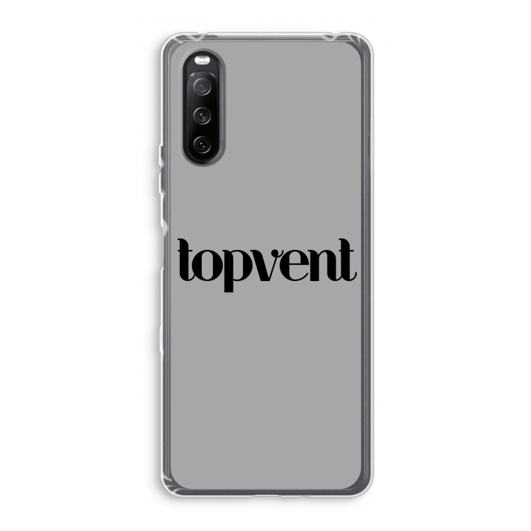 Topvent Grijs Zwart: Sony Xperia 10 III Transparant Hoesje