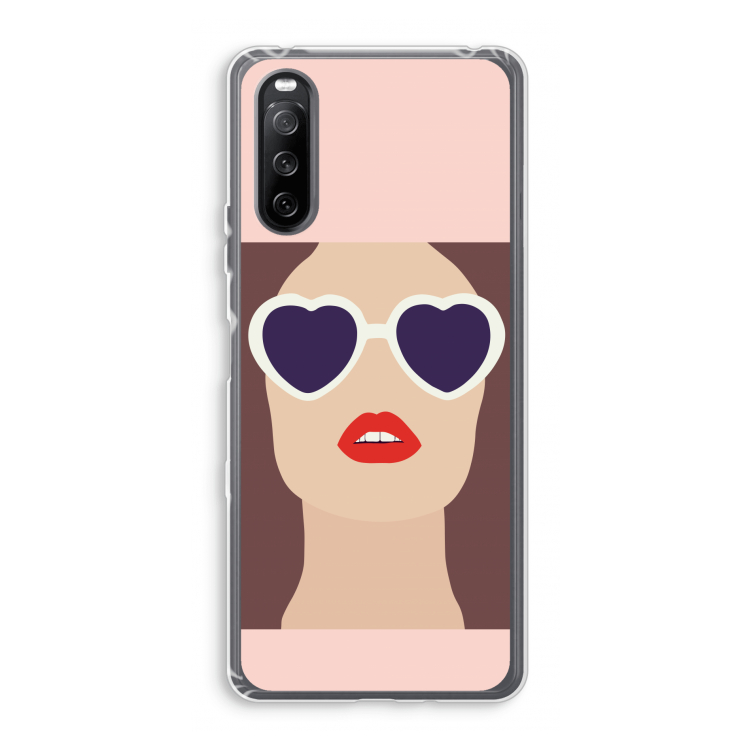 Red lips: Sony Xperia 10 III Transparant Hoesje