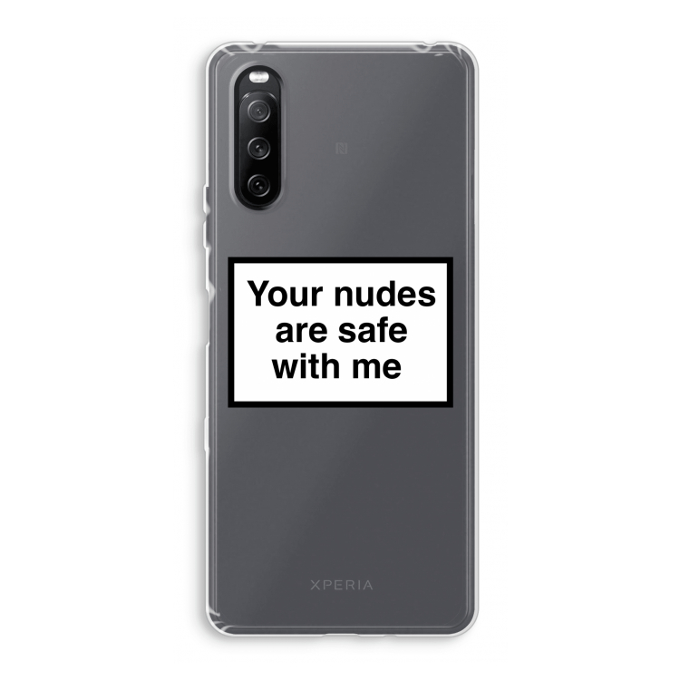 Safe with me: Sony Xperia 10 III Transparant Hoesje