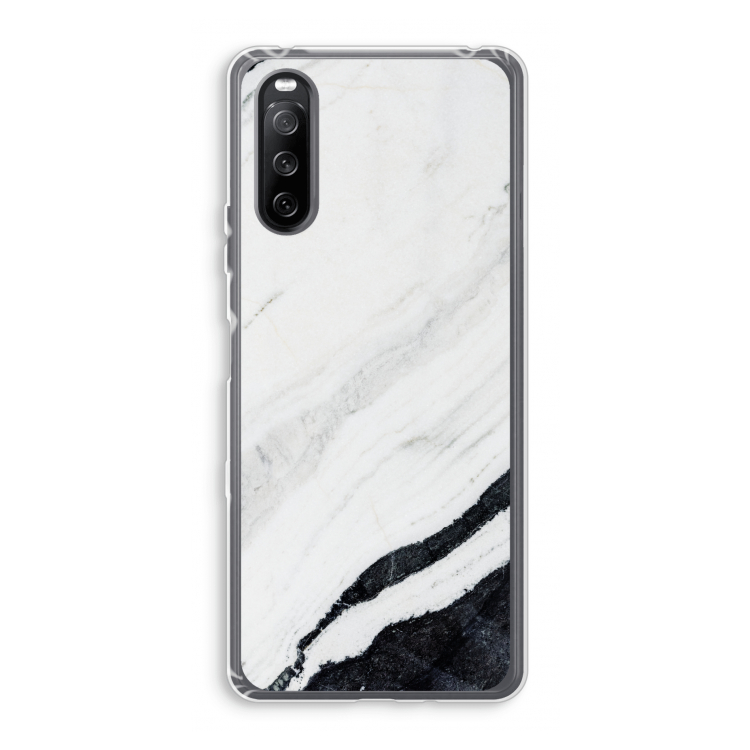 Elegante marmer: Sony Xperia 10 III Transparant Hoesje