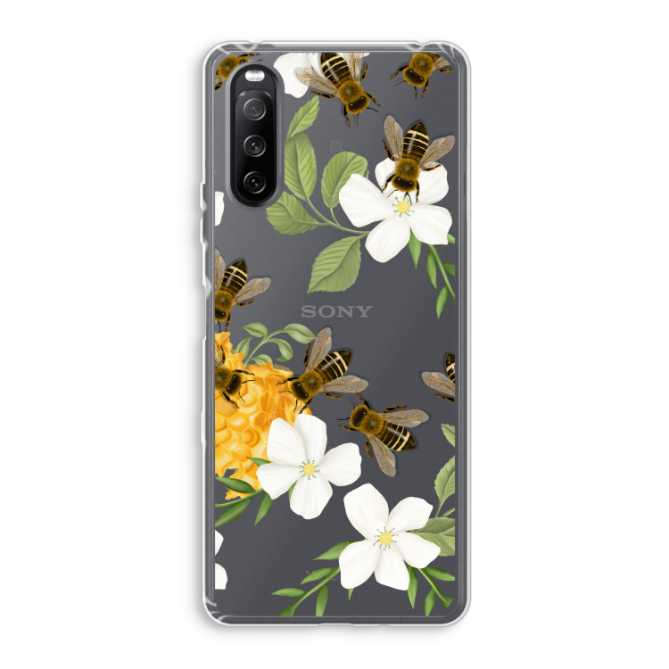 No flowers without bees: Sony Xperia 10 III Transparant Hoesje