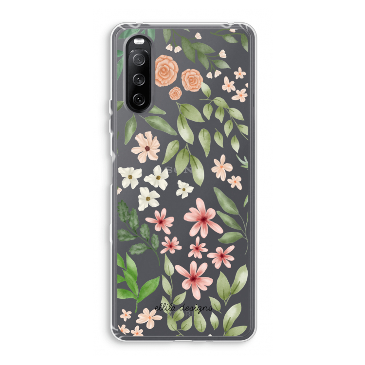 Botanical sweet flower heaven: Sony Xperia 10 III Transparant Hoesje