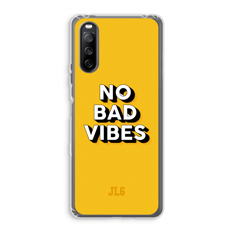 No Bad Vibes: Sony Xperia 10 III Transparant Hoesje