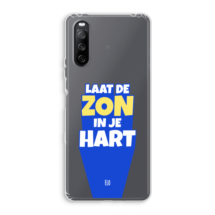 Laat de zon in je hart: Sony Xperia 10 III Transparant Hoesje