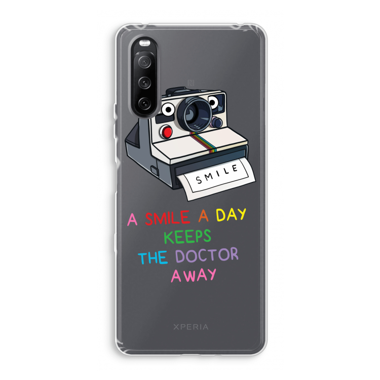 Smile: Sony Xperia 10 III Transparant Hoesje