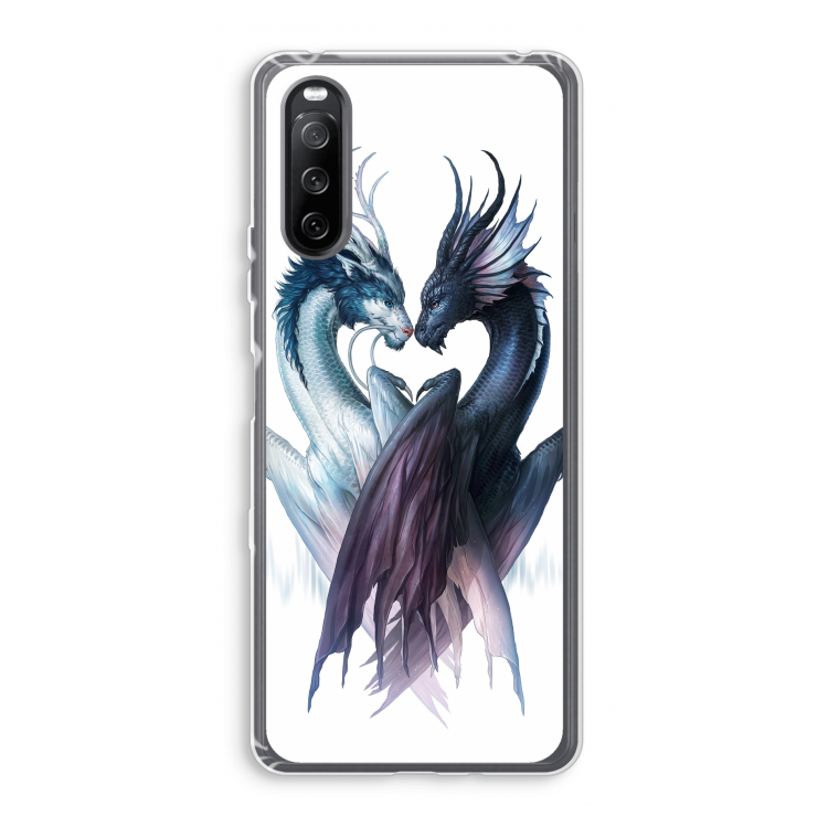 Yin Yang Dragons: Sony Xperia 10 III Transparant Hoesje