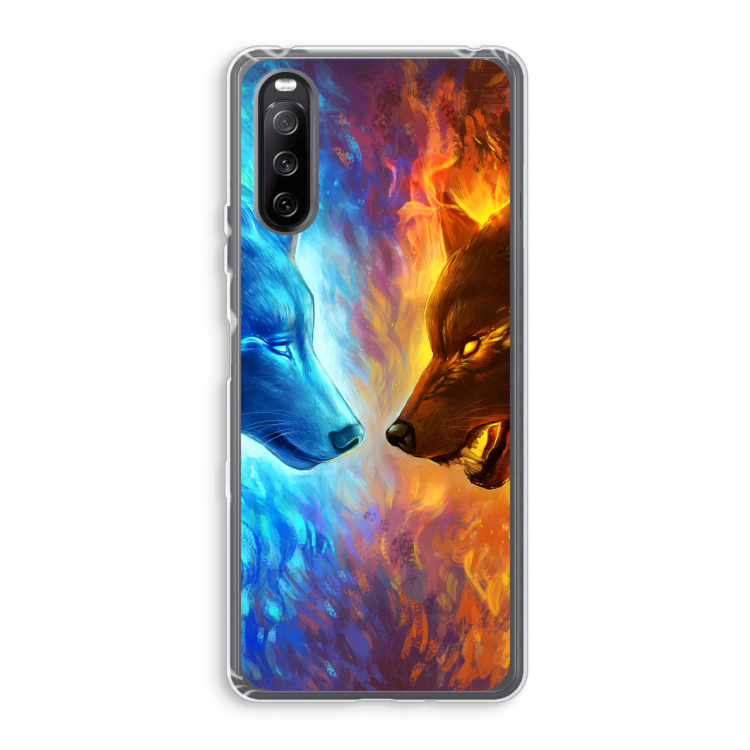 Fire & Ice: Sony Xperia 10 III Transparant Hoesje