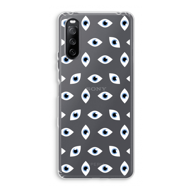 Eyes pattern: Sony Xperia 10 III Transparant Hoesje