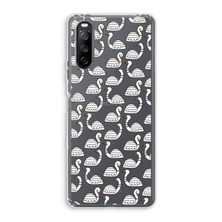 Zwanen: Sony Xperia 10 III Transparant Hoesje