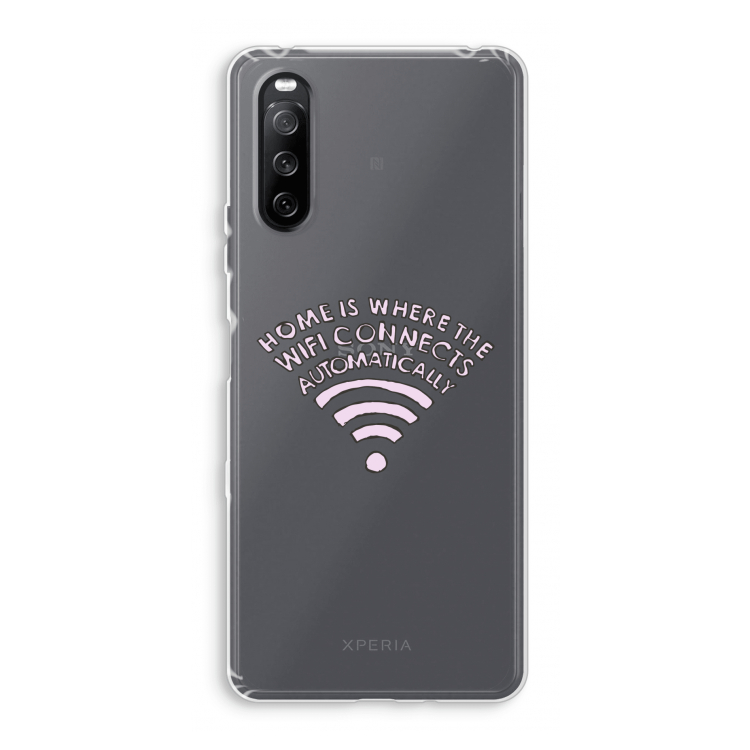 Home Is Where The Wifi Is: Sony Xperia 10 III Transparant Hoesje