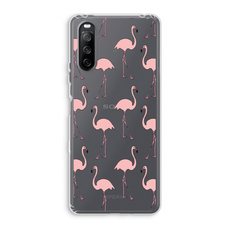 Anything Flamingoes: Sony Xperia 10 III Transparant Hoesje