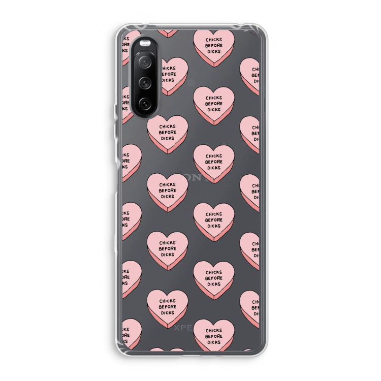 Chicks before dicks: Sony Xperia 10 III Transparant Hoesje