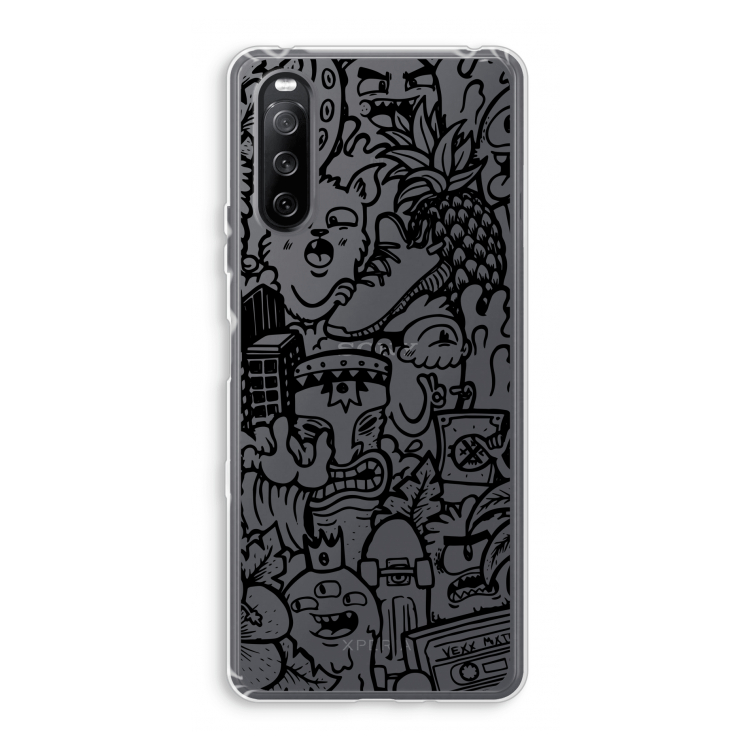 Vexx Black Mixtape: Sony Xperia 10 III Transparant Hoesje