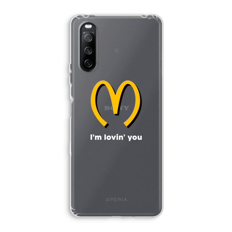 I'm lovin' you: Sony Xperia 10 III Transparant Hoesje