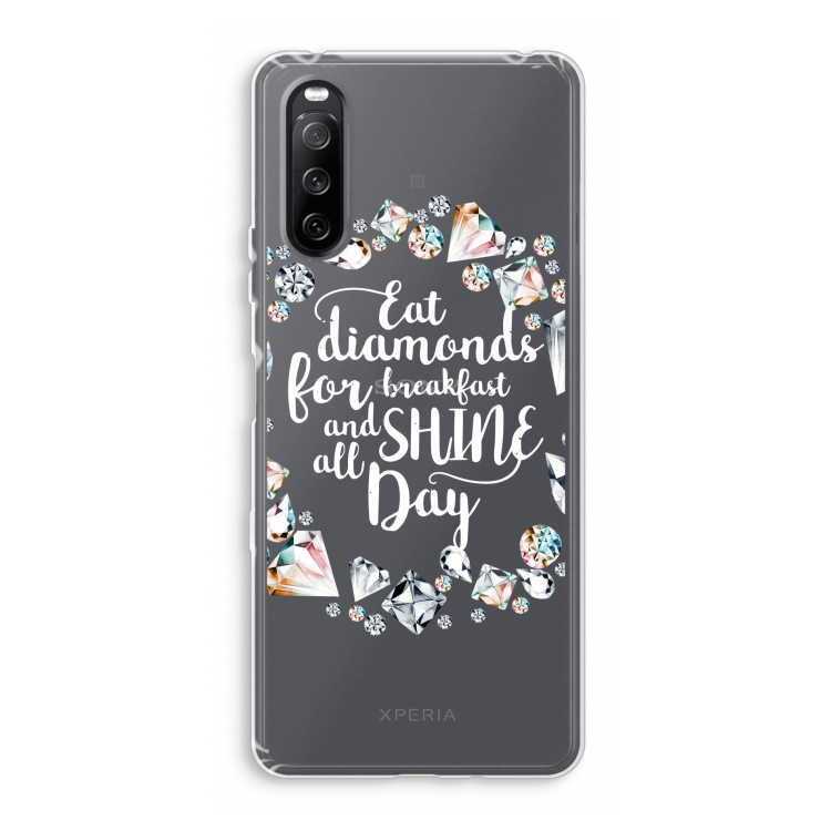 Diamonds: Sony Xperia 10 III Transparant Hoesje