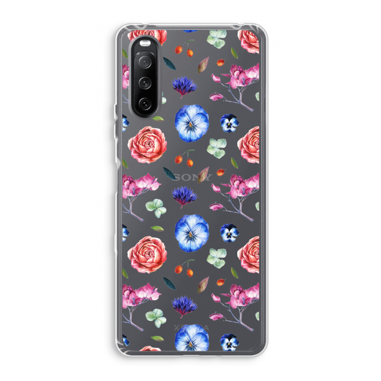 Bloemetjes: Sony Xperia 10 III Transparant Hoesje