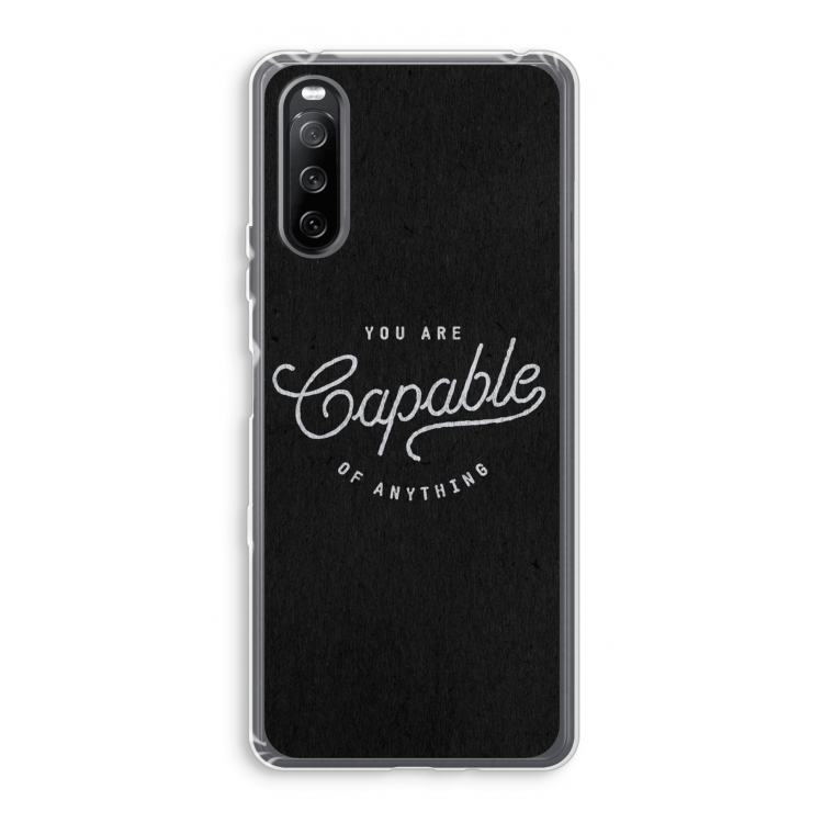 Capable: Sony Xperia 10 III Transparant Hoesje