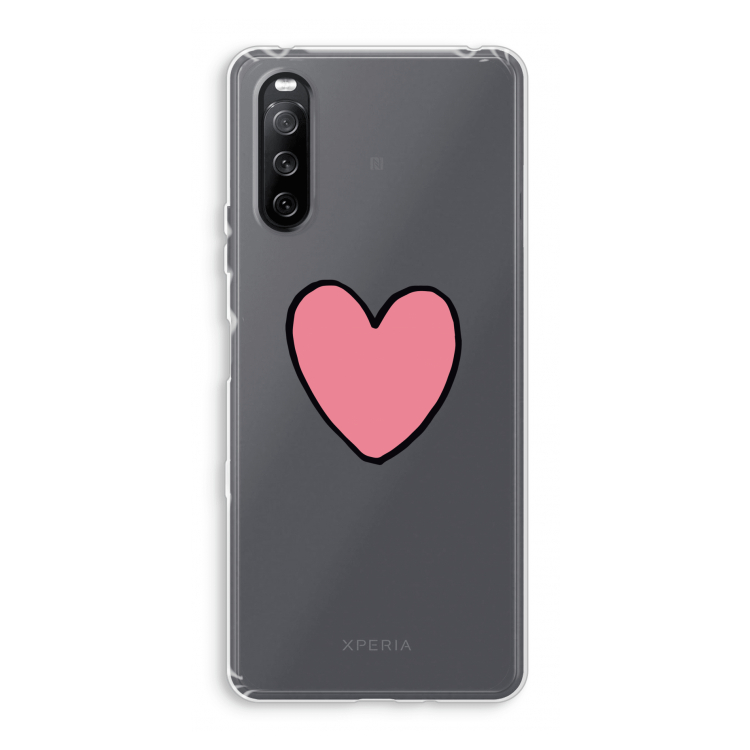 Hartje: Sony Xperia 10 III Transparant Hoesje