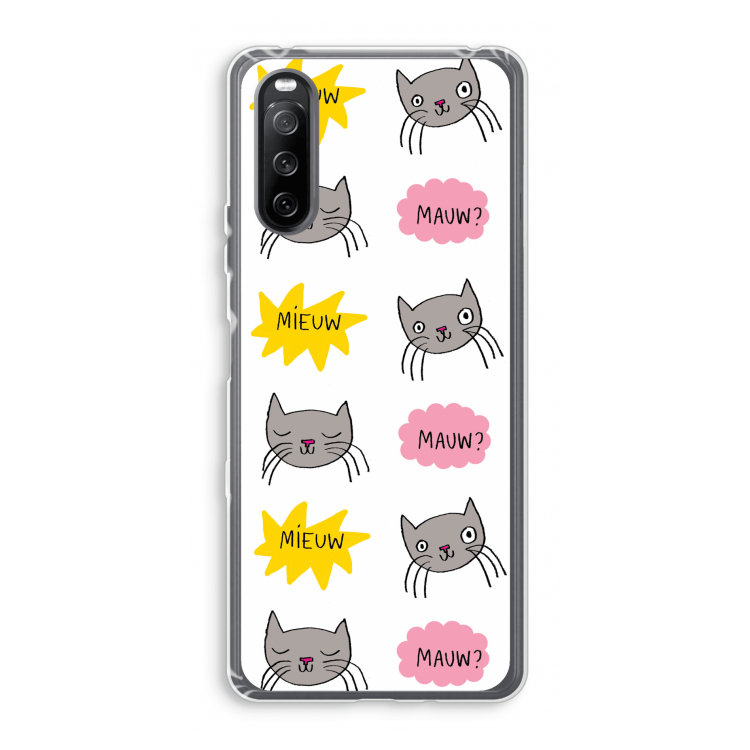 Meow: Sony Xperia 10 III Transparant Hoesje