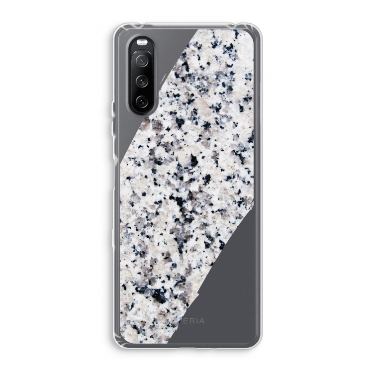 Gespikkelde marmer: Sony Xperia 10 III Transparant Hoesje