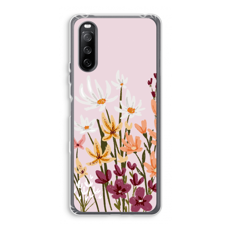Painted wildflowers: Sony Xperia 10 III Transparant Hoesje