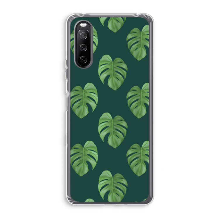 Monstera leaves: Sony Xperia 10 III Transparant Hoesje