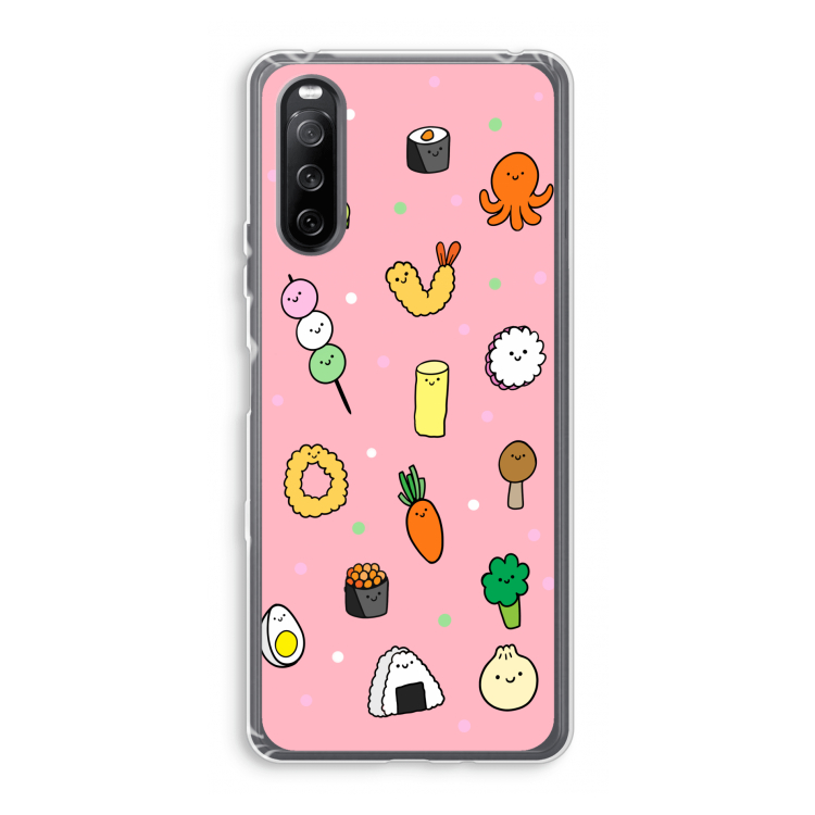 Happy bento friends: Sony Xperia 10 III Transparant Hoesje