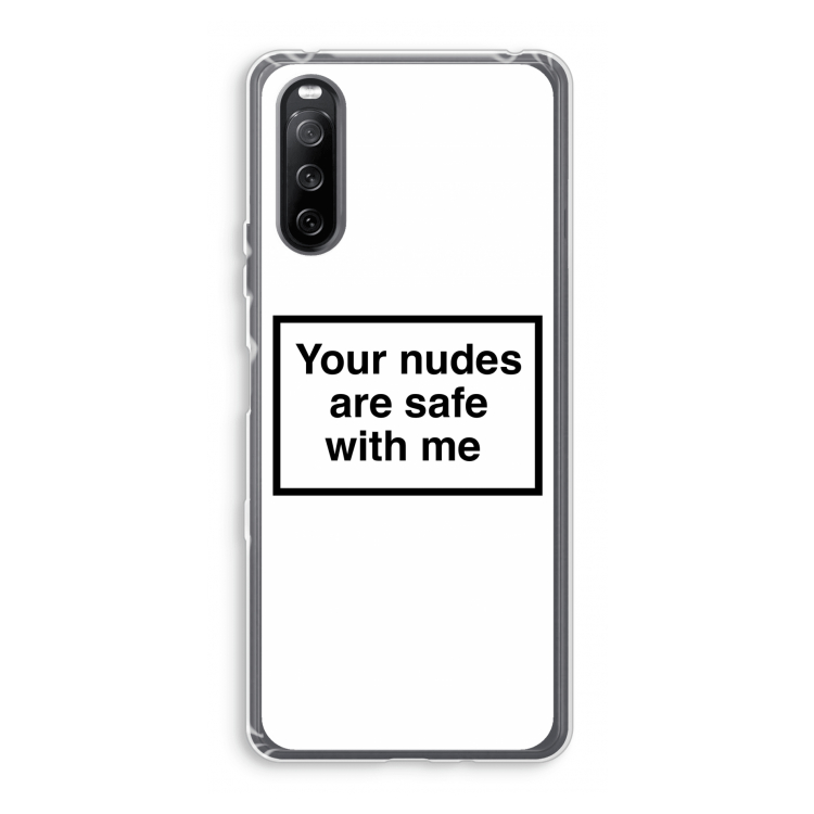 Safe with me: Sony Xperia 10 III Transparant Hoesje