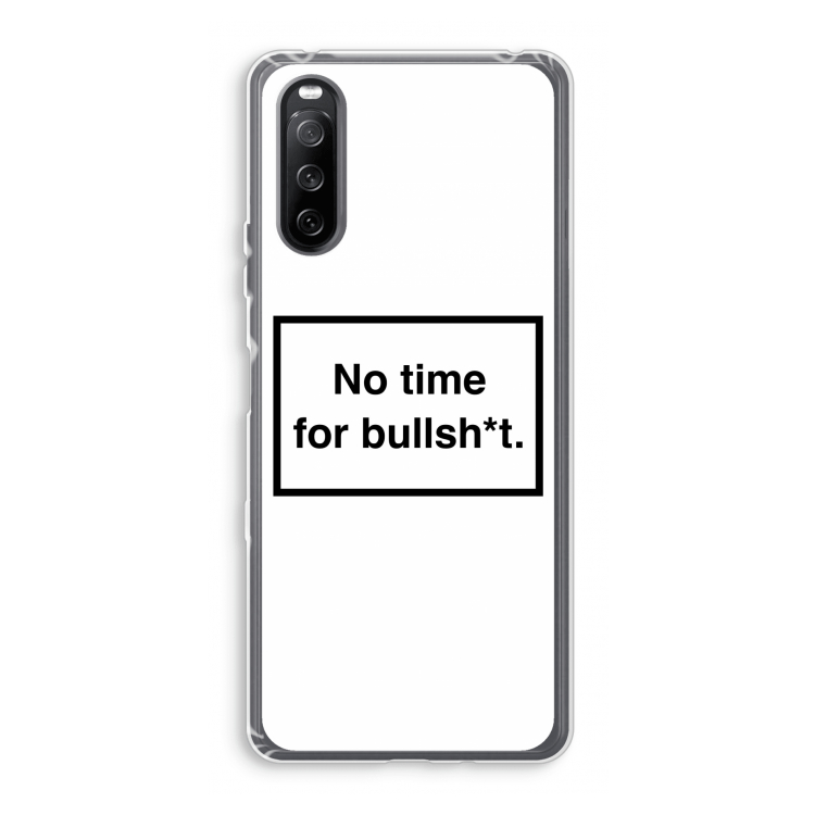 No time: Sony Xperia 10 III Transparant Hoesje