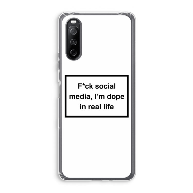 I'm dope: Sony Xperia 10 III Transparant Hoesje