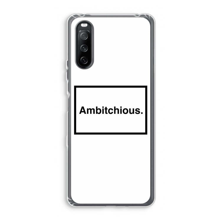 Ambitchious: Sony Xperia 10 III Transparant Hoesje