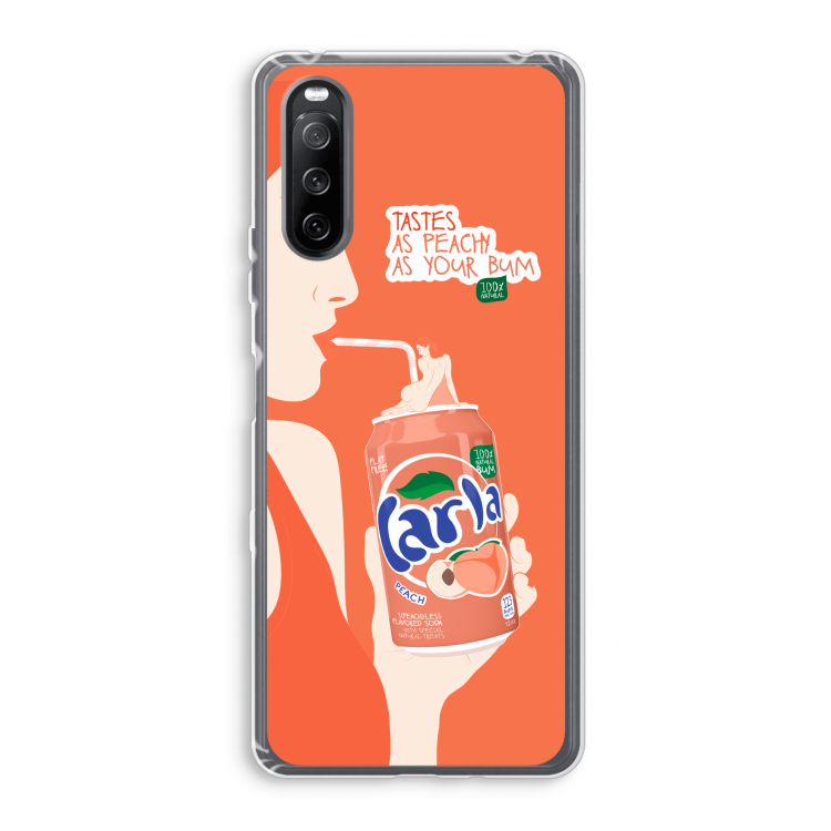 Peach please!: Sony Xperia 10 III Transparant Hoesje