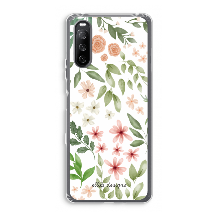 Botanical sweet flower heaven: Sony Xperia 10 III Transparant Hoesje