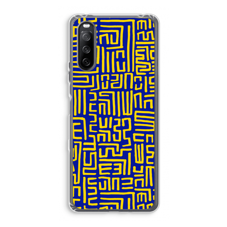 Majorelle Blue Print: Sony Xperia 10 III Transparant Hoesje