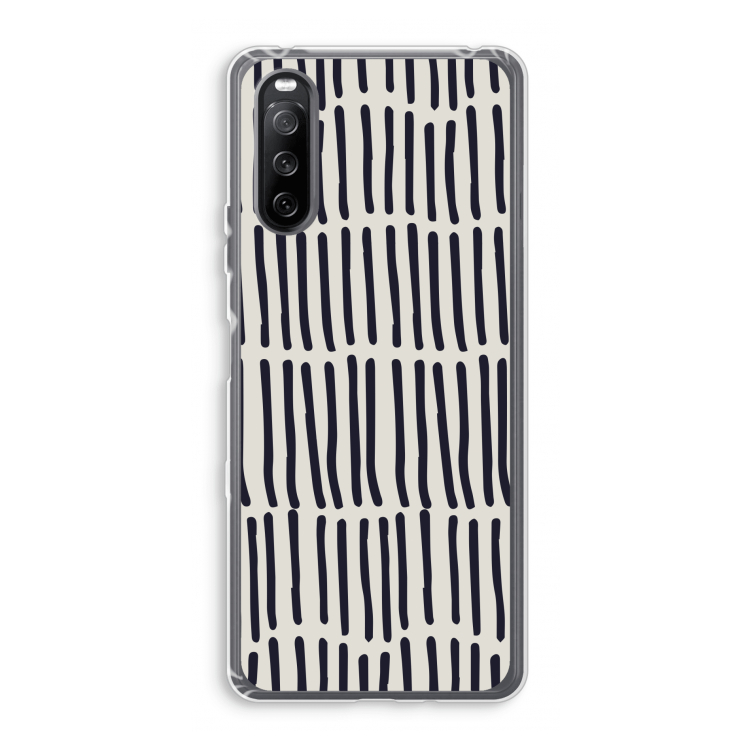 Moroccan stripes: Sony Xperia 10 III Transparant Hoesje