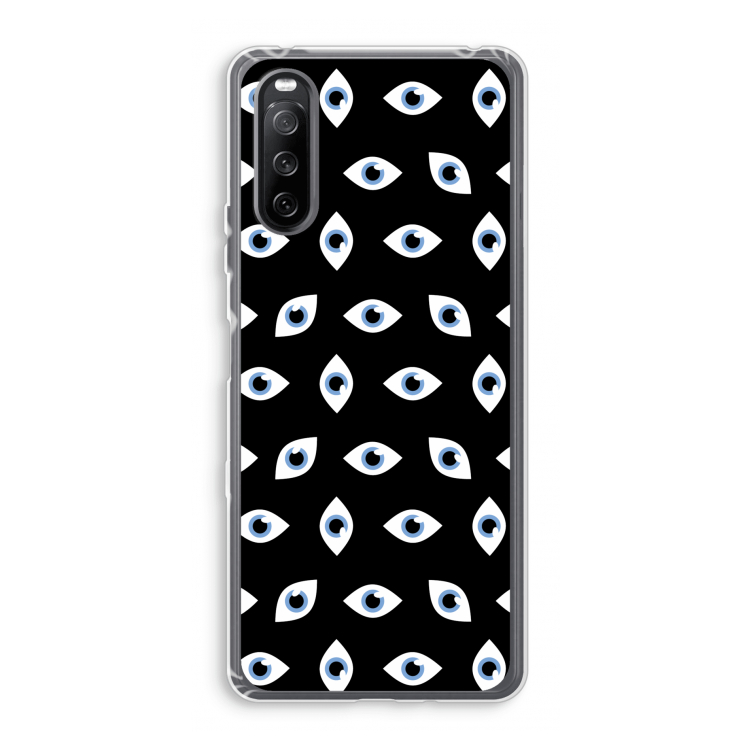 Eyes pattern: Sony Xperia 10 III Transparant Hoesje