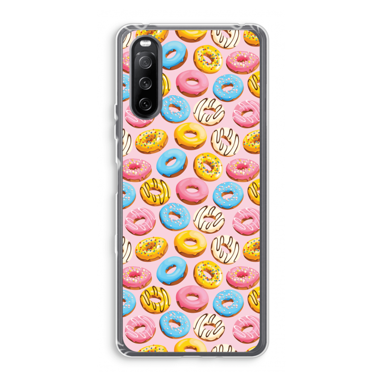 Pink donuts: Sony Xperia 10 III Transparant Hoesje