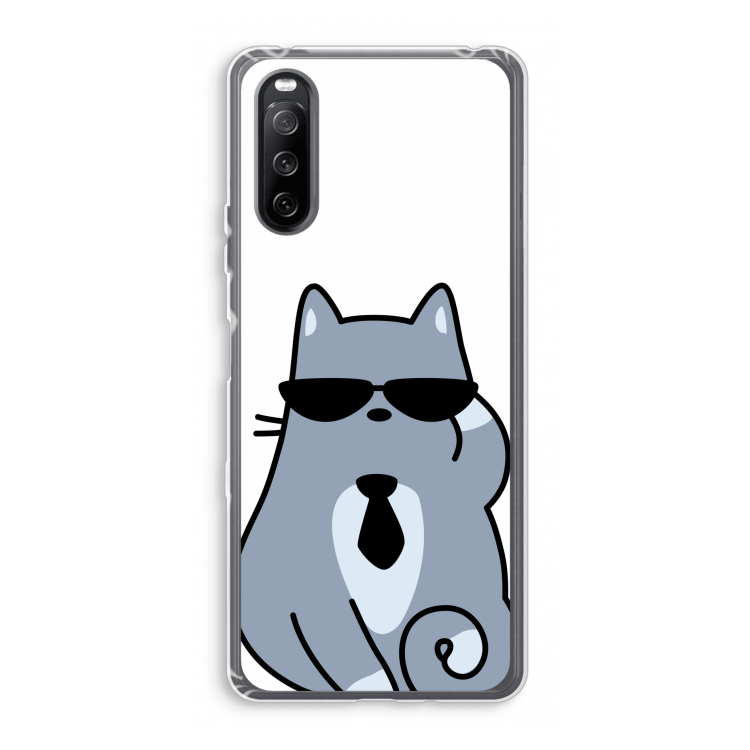 Cool cat: Sony Xperia 10 III Transparant Hoesje