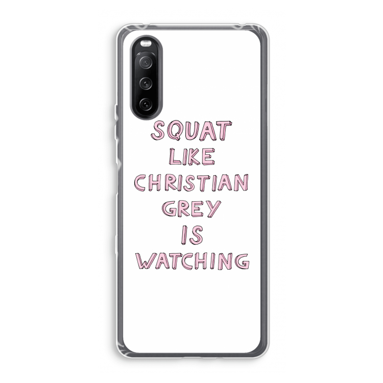 Christian Grey: Sony Xperia 10 III Transparant Hoesje