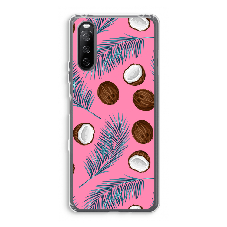 Kokosnoot roze: Sony Xperia 10 III Transparant Hoesje
